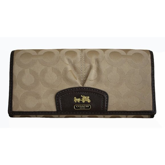 Coach Madison Op Art Wallet Sateen & Leather - Picture 2 of 9